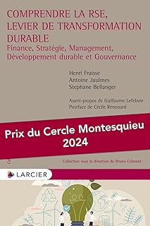 Comprendre la RSE, levier de transformation durable - Finance, Stratégie, Management, Développement durable et Gouvernance